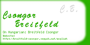 csongor breitfeld business card